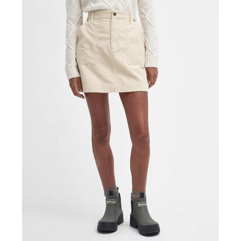 Barbour Anya Ladies Mini Skirt - White Pepper