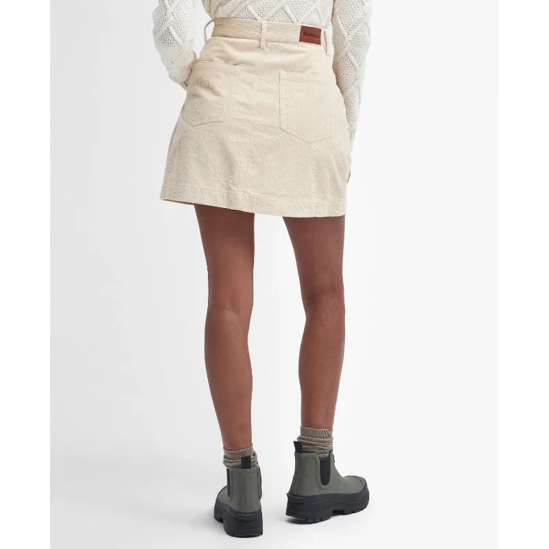 Barbour Anya Ladies Mini Skirt - White Pepper