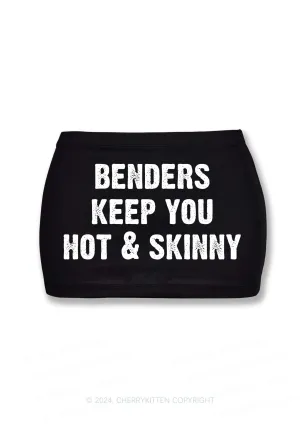 Benders Keep You Hot Y2K Mini Hip Skirt Cherrykitten