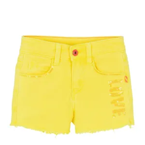 Billieblush Sequin Yellow Denim Shorts