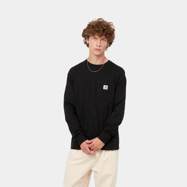 Carhartt WIP Long Sleeve Pocket T-Shirt Black