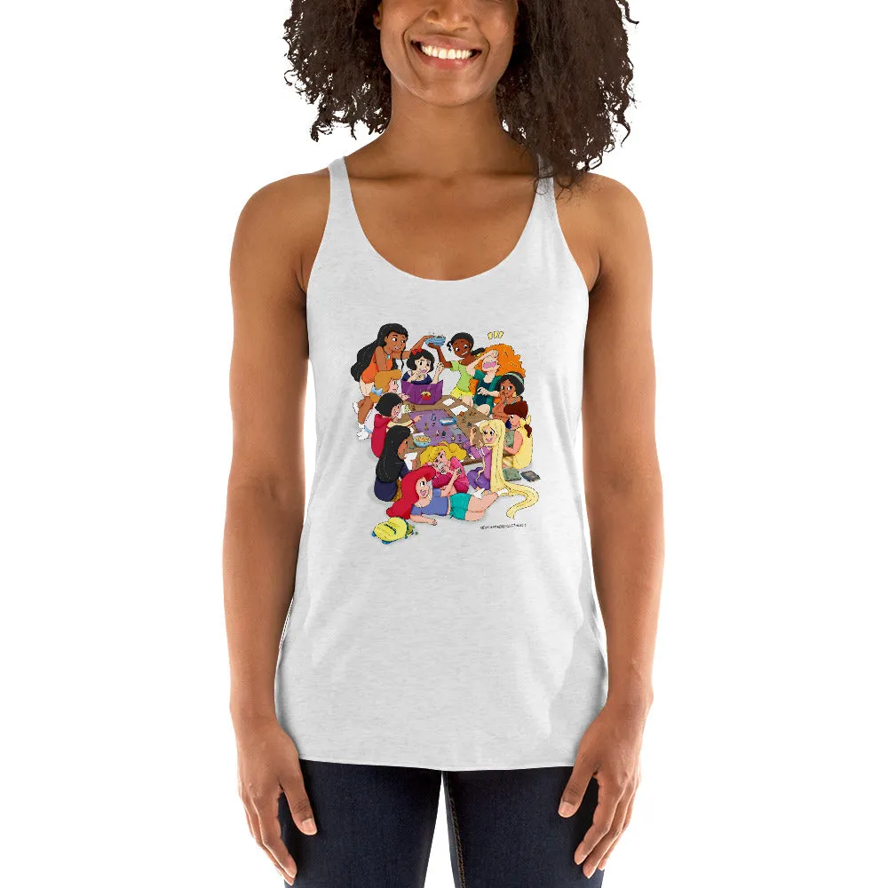 Disney Princesses and DND Women's Racer-back Tank-top