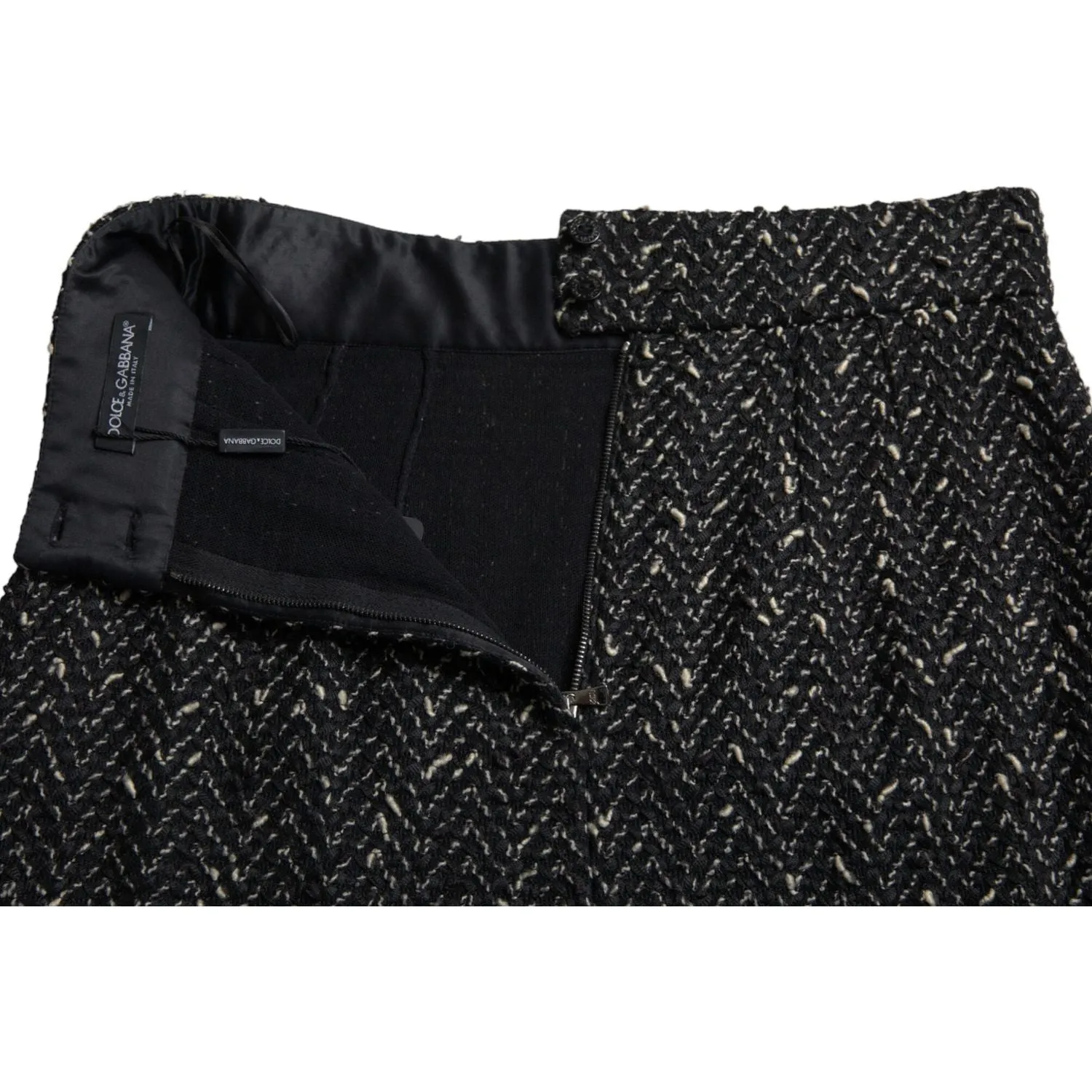 Dolce & Gabbana Elegant Tweed High-Waist Mini Skirt