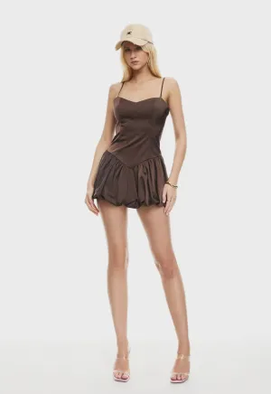 Dollhouse Mini Dress - Coffee