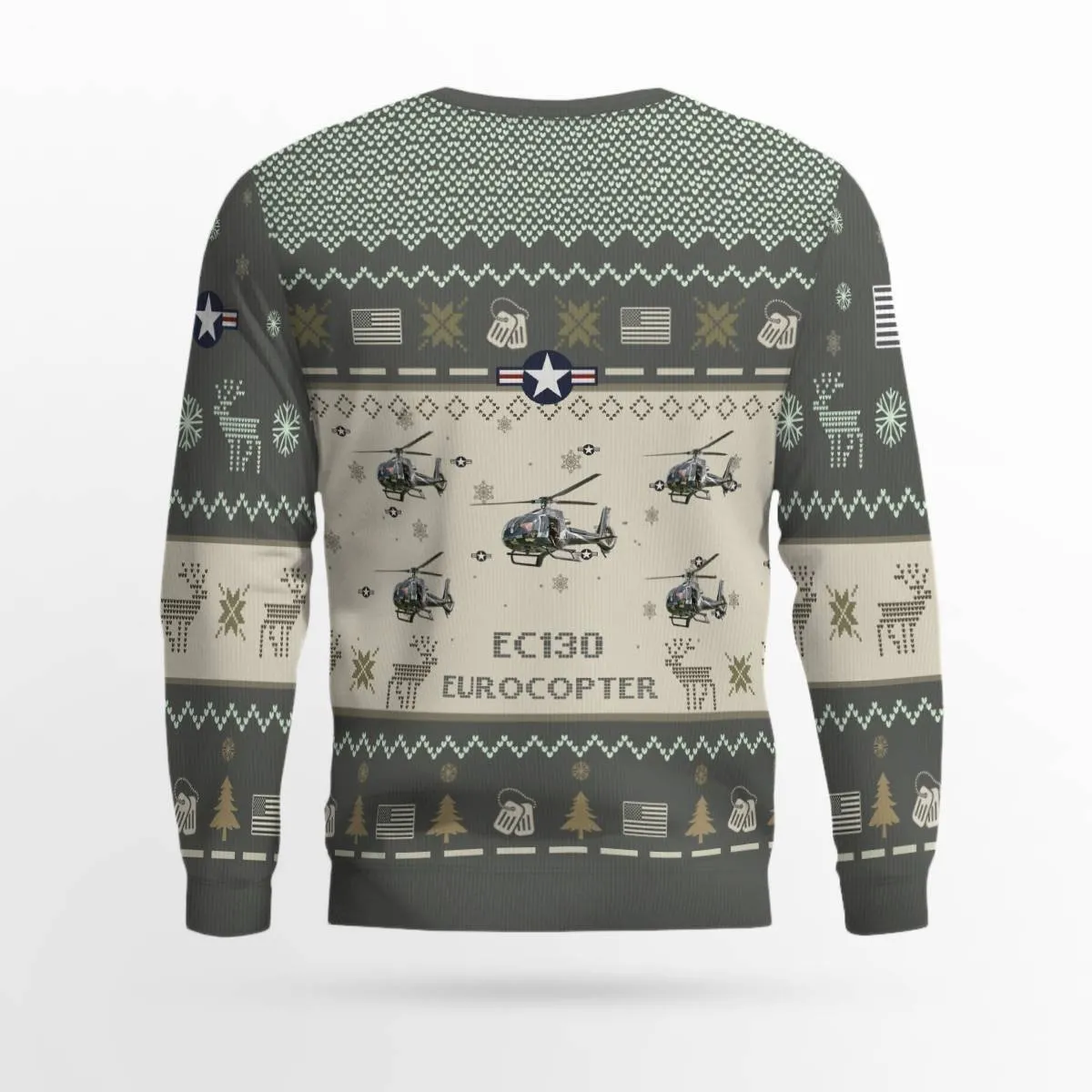 Eurocopter EC130_Aircraft Ugly Sweater, Ugly Sweater Christmas Shirt for Men Dad Veteran