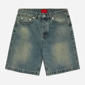 Fugazi Novelty Mud Washed Denim Shorts