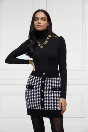 Holland Cooper Hepburn Mini Skirt in Houndstooth