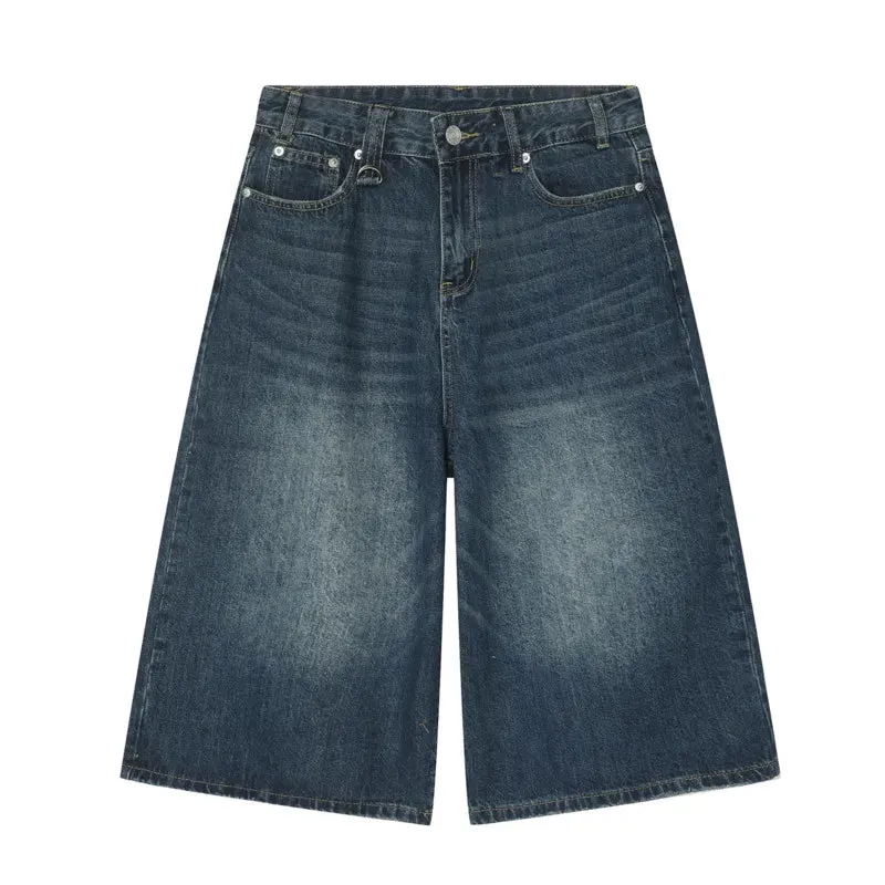 Long Length Baggy Vintage Wash Jorts