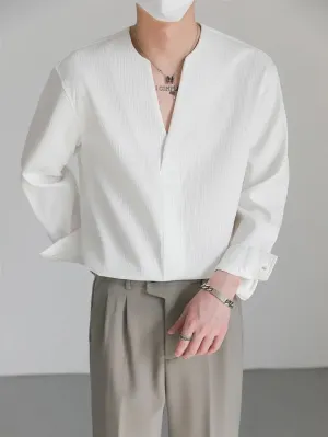 Loose Pullover Long Sleeve Shirt for Summer