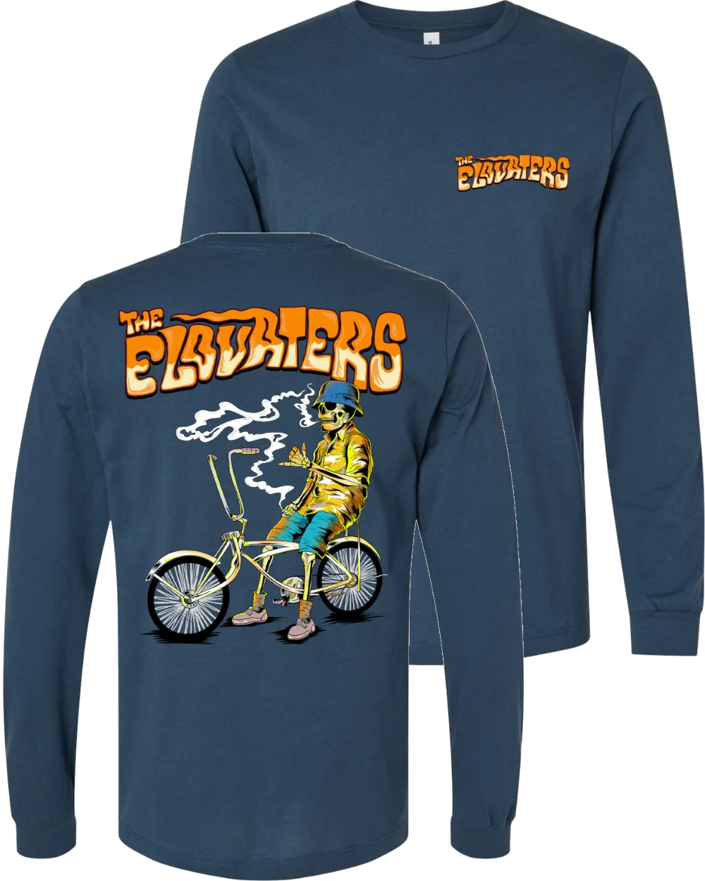 Skeleton Biker Long Sleeve (Blue)