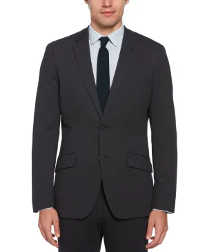 Slim Fit Pindot Stretch Knit Suit Jacket