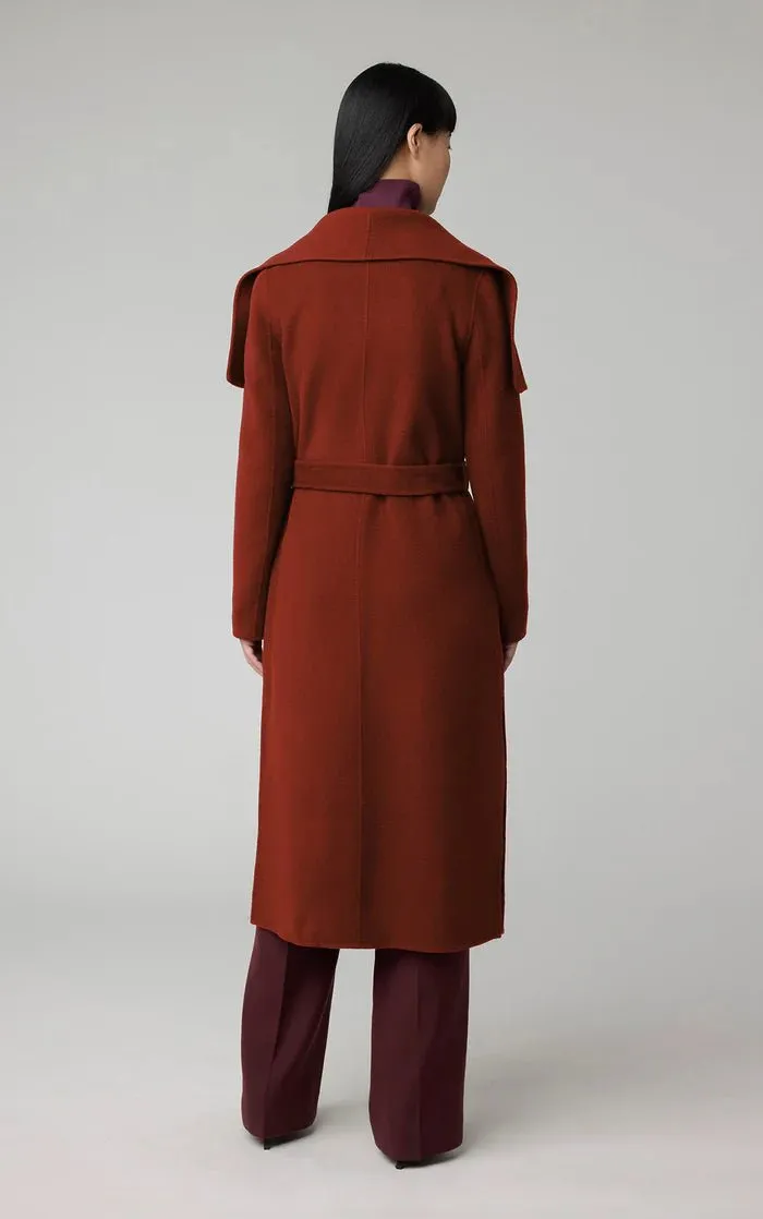 SOIA&KYO BRITTA - Straight-Fit Double Face Wool Coat With Belt