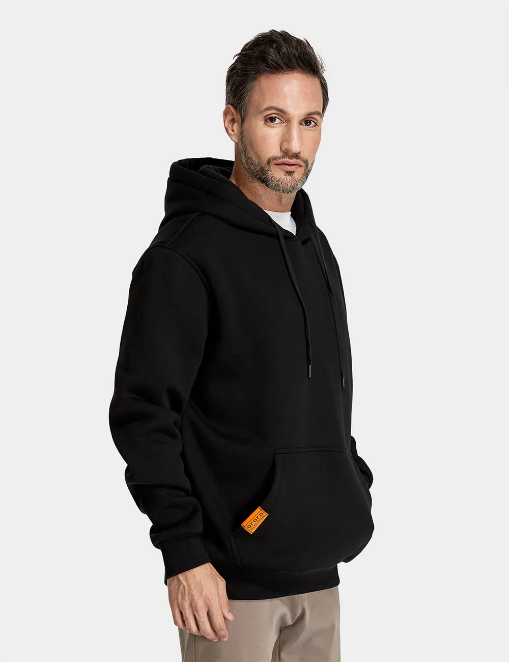 Unisex Heated Pullover Hoodie With Heating On Pocket